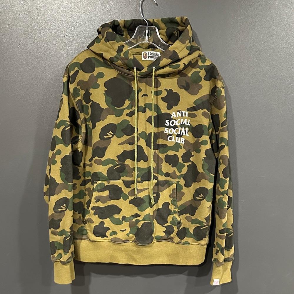 Bape Anti Social Social Club Camouflage Hoodie Large
